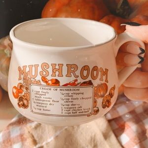 Vintage Mushroom Soup Recipe Mug 🍄